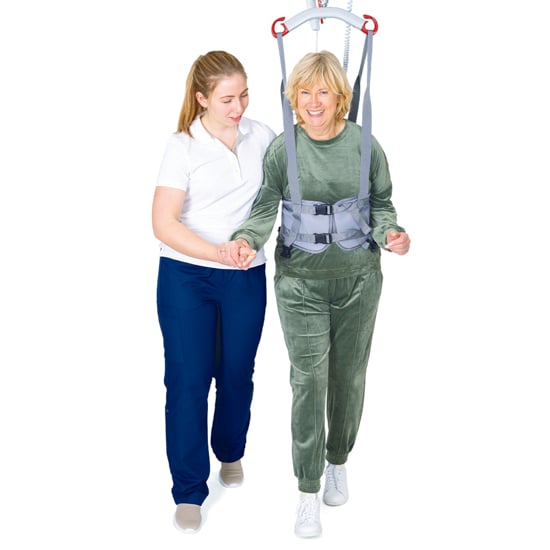 Molift UnoSling Ambulating Vest carer and patient front