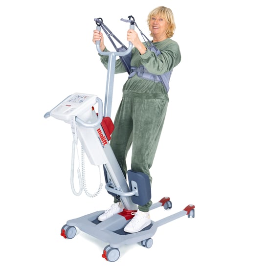 Patient in Molift UnoSling StandUp and Quick Raiser 205